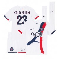 Dječji Nogometni Dres Paris Saint-Germain Randal Kolo Muani #23 Gostujuci 2024-25 Kratak Rukav (+ Kratke hlače)